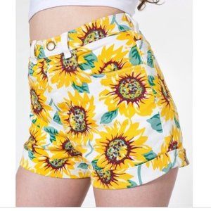 American Apparel Sunflower High Waisted Shorts